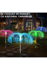 Lampi solare palmier multicolor – Set 2 bucăți - imagine 3