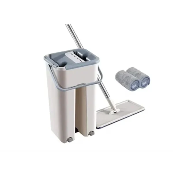 Set găleată cu storcător & mop – 2 cuve, fără atingere