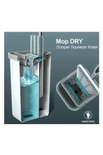 Set găleată cu storcător & mop – 2 cuve, fără atingere - imagine 2