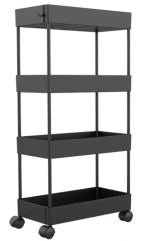 Etajeră mobilă cu roți – 4 rafturi de depozitare