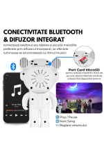 Proiector galaxie astronaut cu boxă Bluetooth - imagine 2